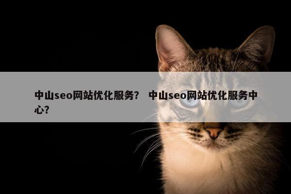 中山seo网站优化服务？ 中山seo网站优化服务中心？