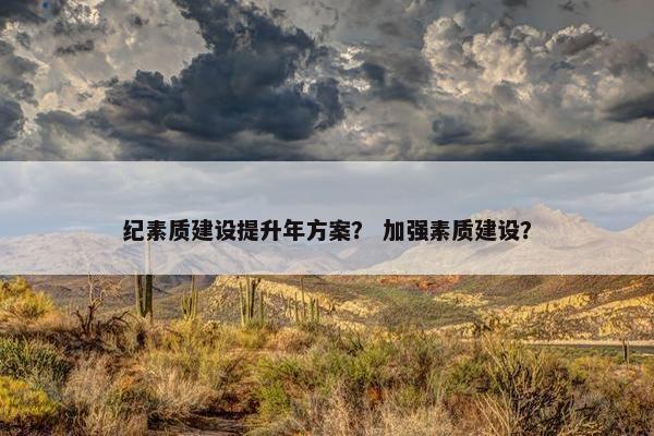 纪素质建设提升年方案? 加强素质建设? 纪素质建设提升年方案? 加强素质建设?