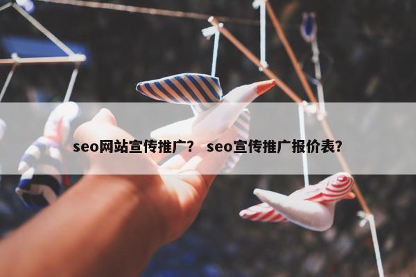 seo网站宣传推广？ seo宣传推广报价表？