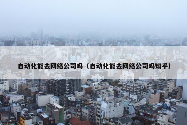 自动化能去网络公司吗（自动化能去网络公司吗知乎）