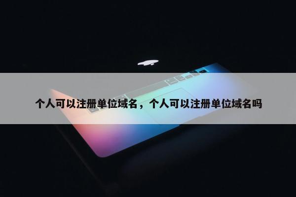 个人可以注册单位域名，个人可以注册单位域名吗