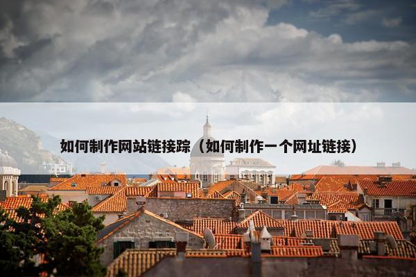 如何制作网站链接踪（如何制作一个网址链接）