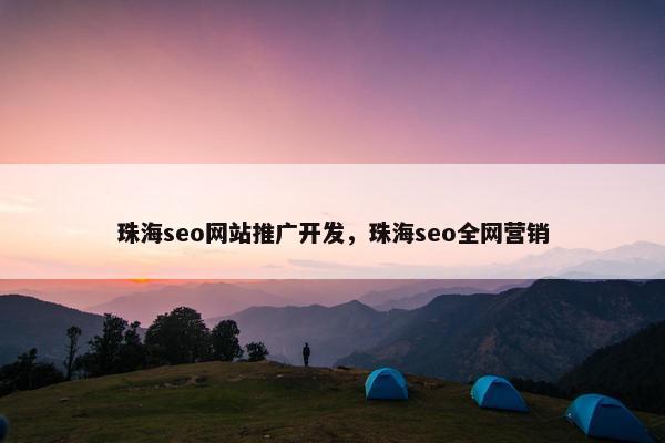 珠海seo网站推广开发，珠海seo全网营销