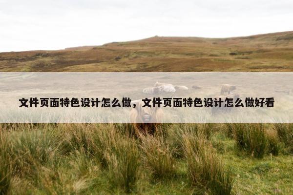 文件页面特色设计怎么做，文件页面特色设计怎么做好看