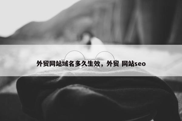 外贸网站域名多久生效，外贸 网站seo