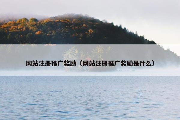 网站注册推广奖励（网站注册推广奖励是什么）