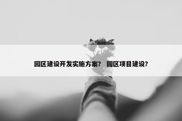 园区建设开发实施方案？ 园区项目建设？