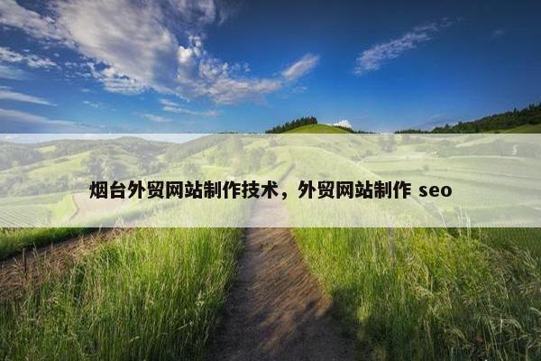 烟台外贸网站制作技术，外贸网站制作 seo