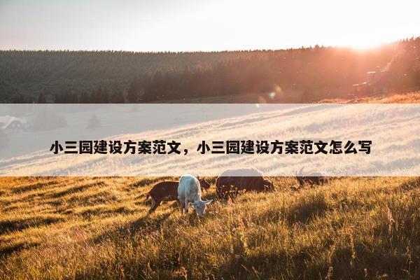 小三园建设方案范文，小三园建设方案范文怎么写