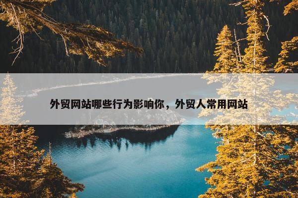 外贸网站哪些行为影响你，外贸人常用网站