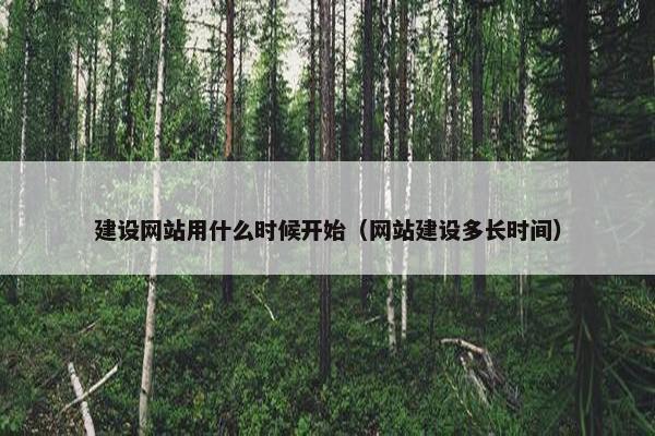 建设网站用什么时候开始（网站建设多长时间）