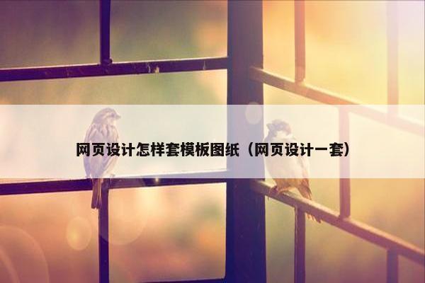网页设计怎样套模板图纸（网页设计一套）