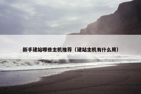 新手建站哪些主机推荐（建站主机有什么用）