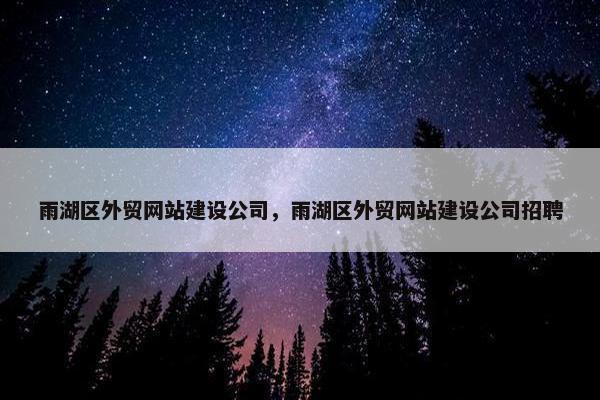 雨湖区外贸网站建设公司，雨湖区外贸网站建设公司招聘