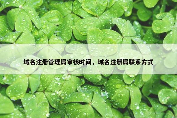 域名注册管理局审核时间，域名注册局联系方式