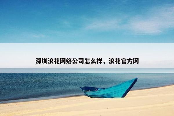 深圳浪花网络公司怎么样，浪花官方网