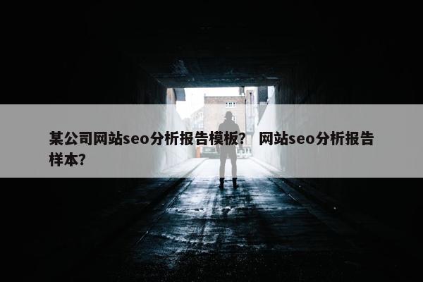 某公司网站seo分析报告模板？ 网站seo分析报告样本？