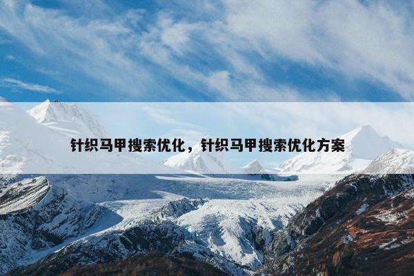 针织马甲搜索优化，针织马甲搜索优化方案