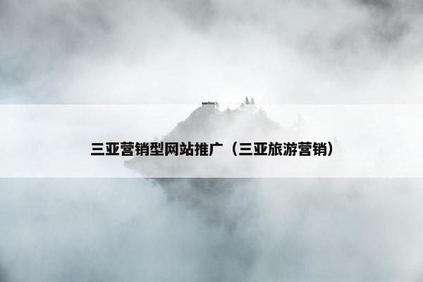 三亚营销型网站推广（三亚旅游营销）