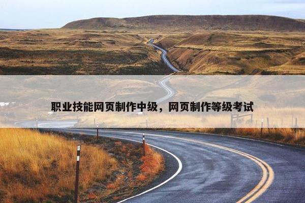 职业技能网页制作中级，网页制作等级考试