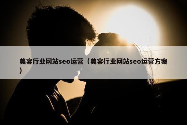 美容行业网站seo运营（美容行业网站seo运营方案）