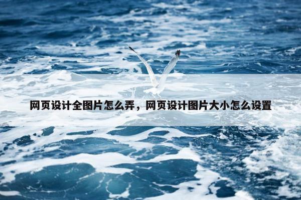 网页设计全图片怎么弄，网页设计图片大小怎么设置