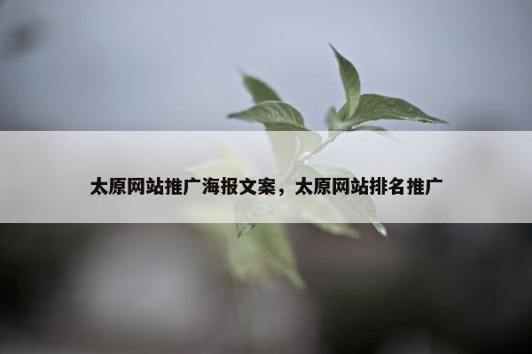 太原网站推广海报文案，太原网站排名推广