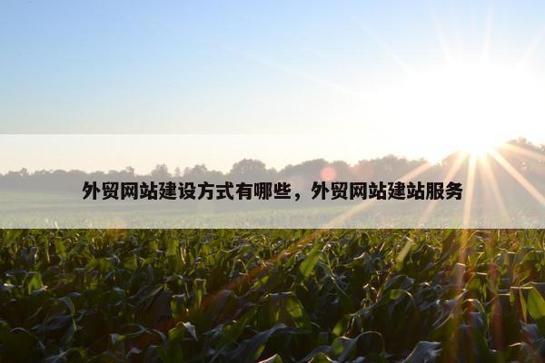 外贸网站建设方式有哪些，外贸网站建站服务