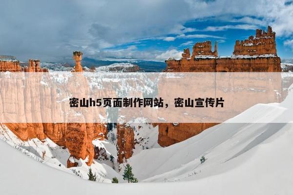 密山h5页面制作网站，密山宣传片