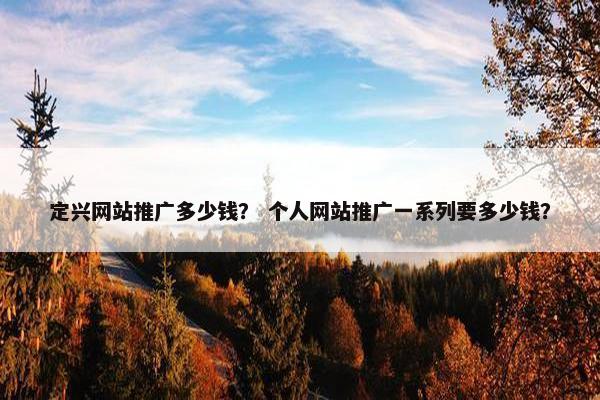 定兴网站推广多少钱？ 个人网站推广一系列要多少钱？