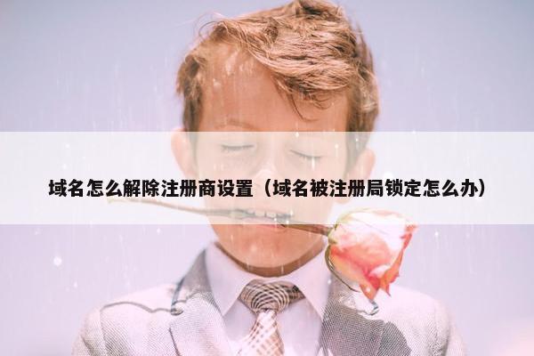 域名怎么解除注册商设置（域名被注册局锁定怎么办）
