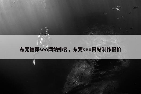 东莞推荐seo网站排名，东莞seo网站制作报价