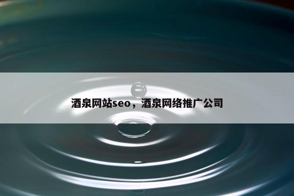酒泉网站seo，酒泉网络推广公司