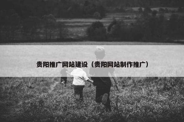 贵阳推广网站建设（贵阳网站制作推广）