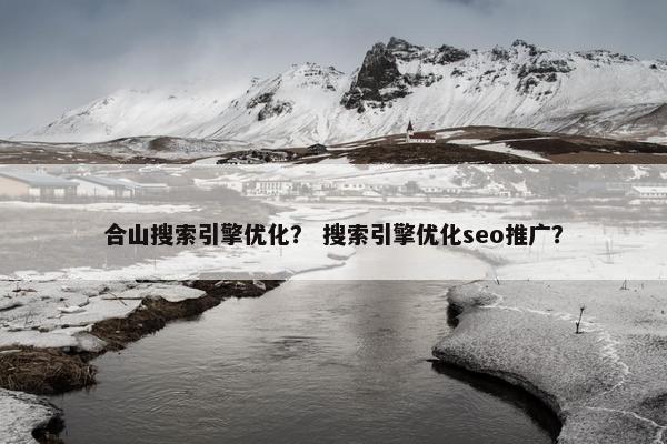 合山搜索引擎优化？ 搜索引擎优化seo推广？