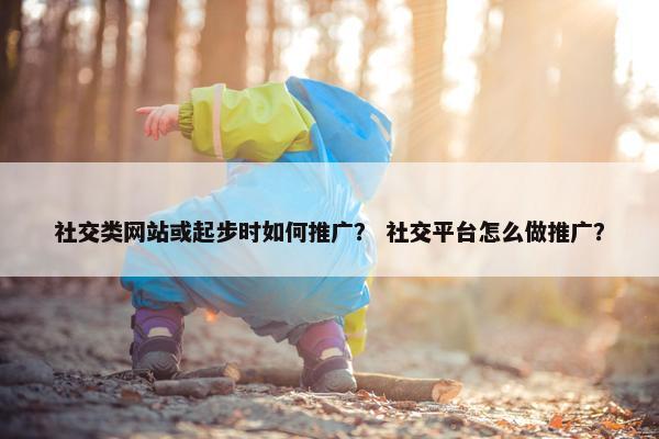 社交类网站或起步时如何推广？ 社交平台怎么做推广？