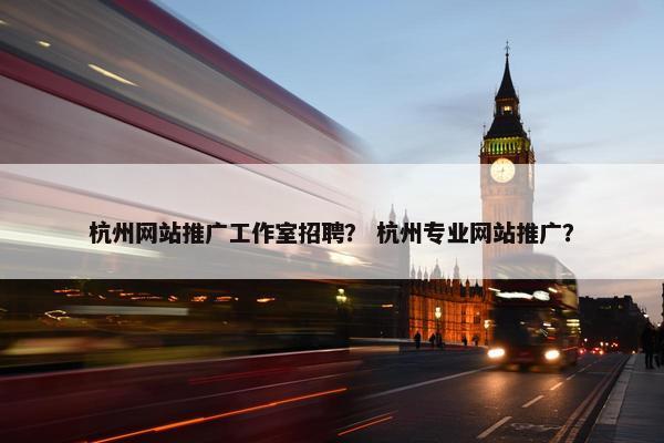 杭州网站推广工作室招聘？ 杭州专业网站推广？