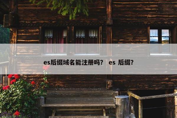 es后缀域名能注册吗？ es 后缀？