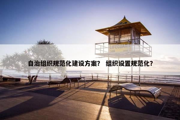 自治组织规范化建设方案？ 组织设置规范化？