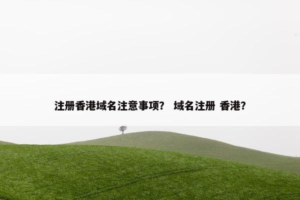 注册香港域名注意事项？ 域名注册 香港？