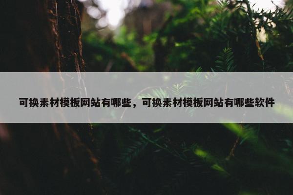 可换素材模板网站有哪些，可换素材模板网站有哪些软件