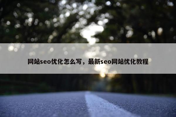 网站seo优化怎么写，最新seo网站优化教程