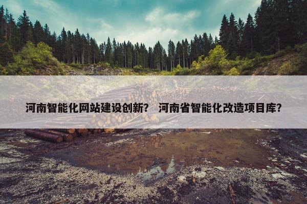 河南智能化网站建设创新？ 河南省智能化改造项目库？