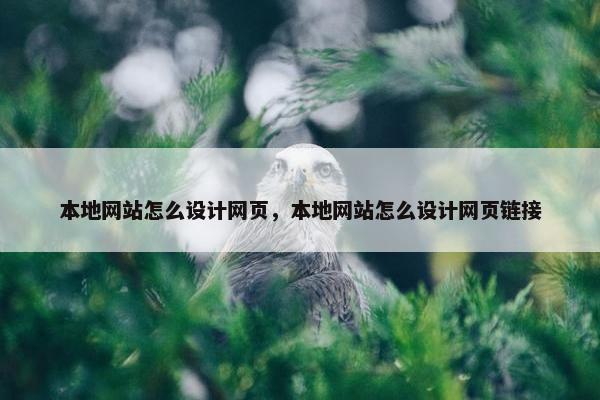 本地网站怎么设计网页，本地网站怎么设计网页链接