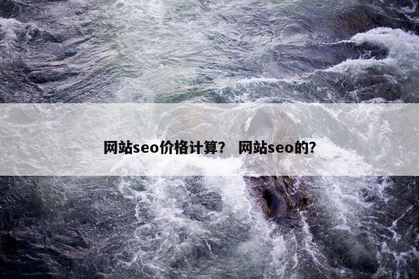 网站seo价格计算？ 网站seo的？
