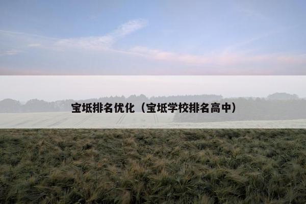 宝坻排名优化（宝坻学校排名高中）
